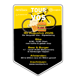 Tour de Vos 26 Fietsen + koffie, appeltaart, burger en bierproeverij
